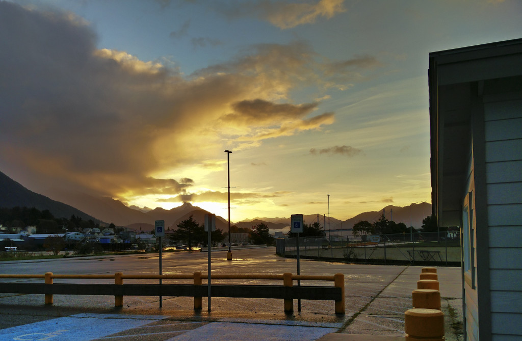 Sonnenaufgang Sitka Japonski Island